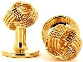 Goldene Knoten Manschettenknöpfe VII