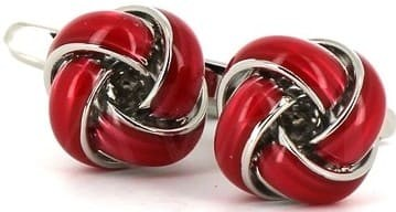 Rote Knoten Manschettenknöpfe