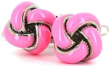 Rosa Knoten Manschettenknöpfe