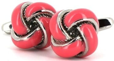 Leichte rosa Knoten Manschettenknöpfe