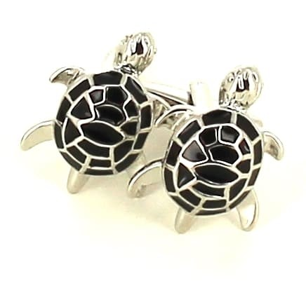 Schwarze Schildkröten-Manschettenknöpfe