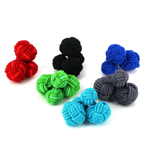 Set 6 Manschettenknöpfe Große Glattkugel