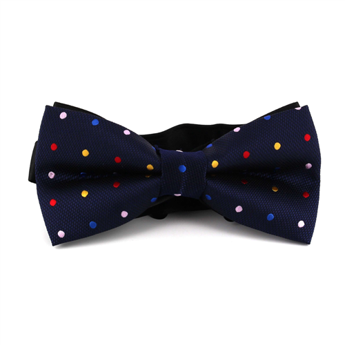 Blauer Multicolor-Punkte Fliege