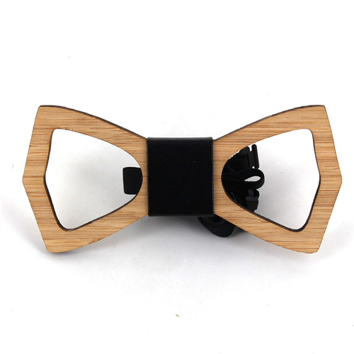 Holz und Leder Hohlbambusbutterfly