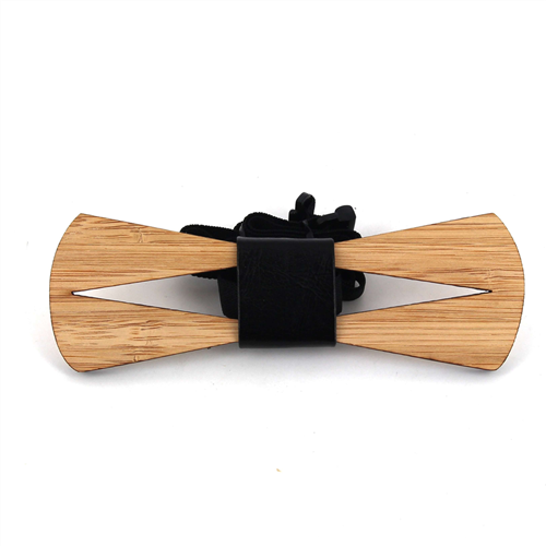 Holz und Leder Hohlbambus Fliege