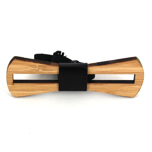 Holz und Leder Hohlbambus Fliege