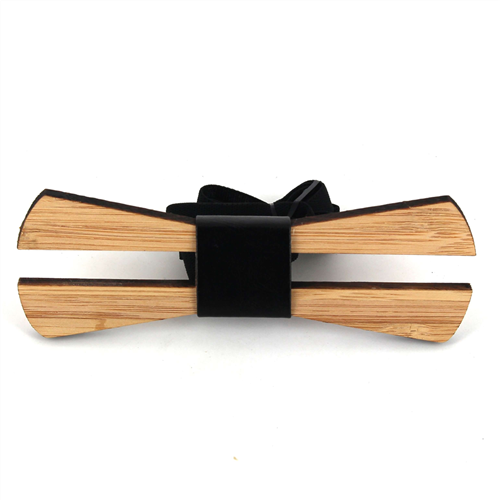 Holz und Leder Hohlbambusbutterfly