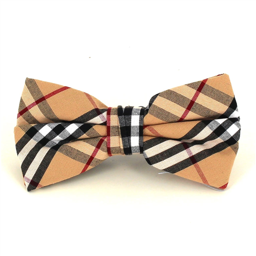Karo-Schleife in Beige I