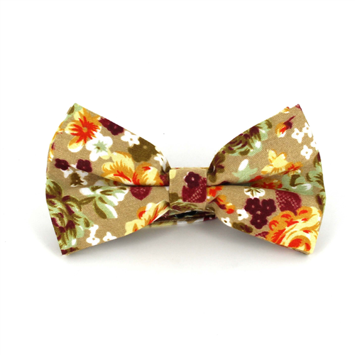 Fliege Blumen Beige