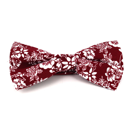 Fliege Bordeaux Blumen