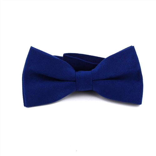 Einfarbige Velours-Schleife in Blau