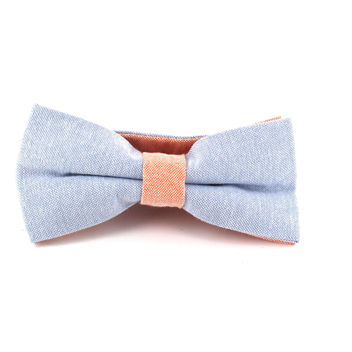 Uni Oxford Fliege in Hellblau und Orange