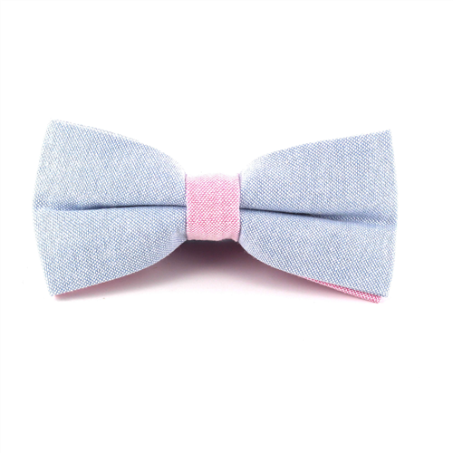 Uni Oxford Fliege in Hellblau und Rosa