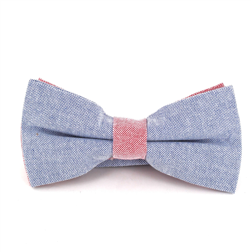 Einfarbige Oxford-Fliege in Blau und Rot