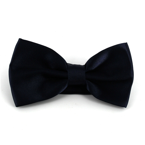 Dunkelblaue Satin Fliege