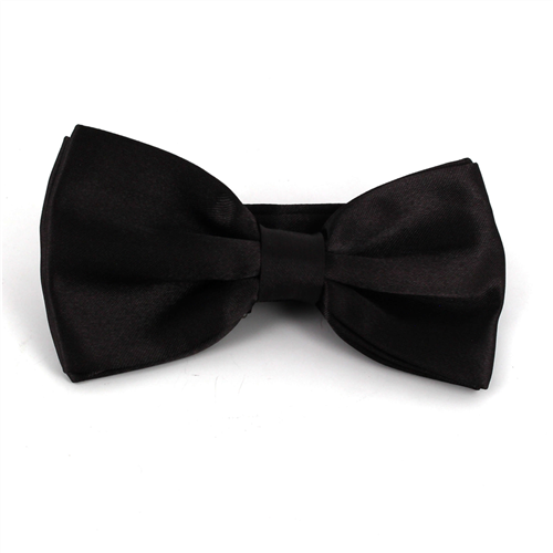 Schwarze Satin Fliege