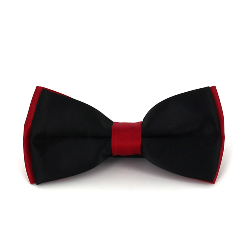 Schwarze und rote Satin Fliege
