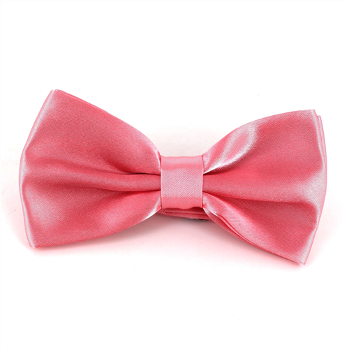 Uni Satin Fliege in Korallenrosa