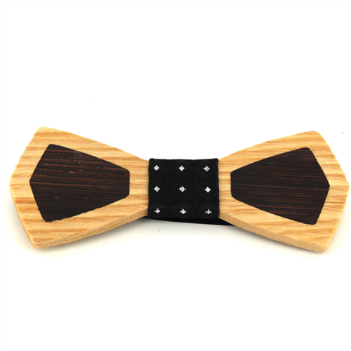 Holz Fliege Zweifarbig