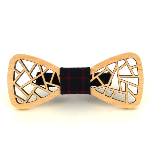 Holzfliege mit Hohlraum und Designs
