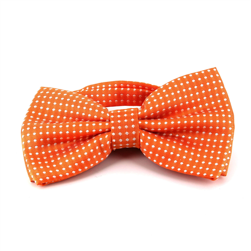 Orange Fliege mit weißen Punkten