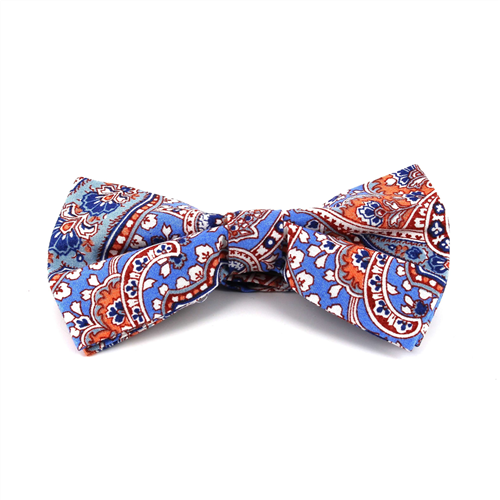 Blauer Paisley Fliege