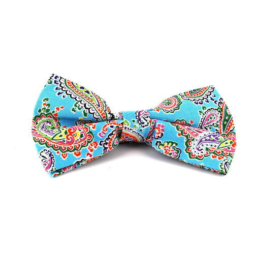 Himmelblaue Paisley Fliege