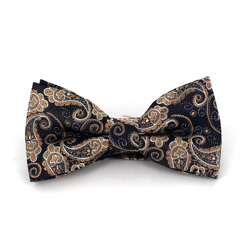 Blau-goldenes Paisley-Fliege