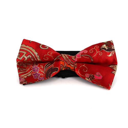 Glanzende rote Paisley-Fliege