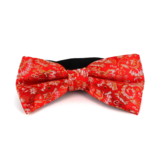 Glänzendes rotes Paisley-Fliege