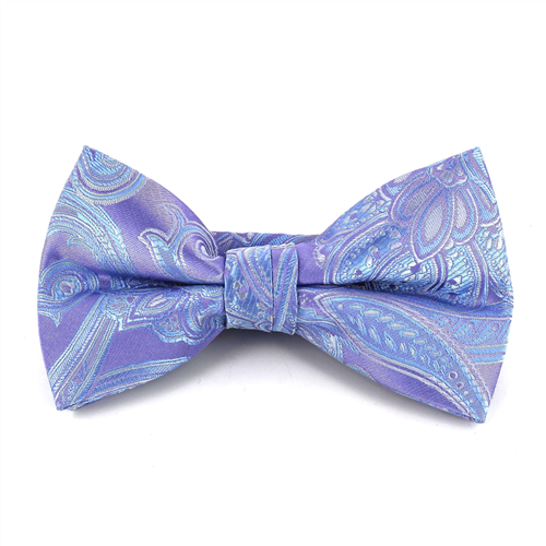 Lila und Hellblau Paisley Fliege