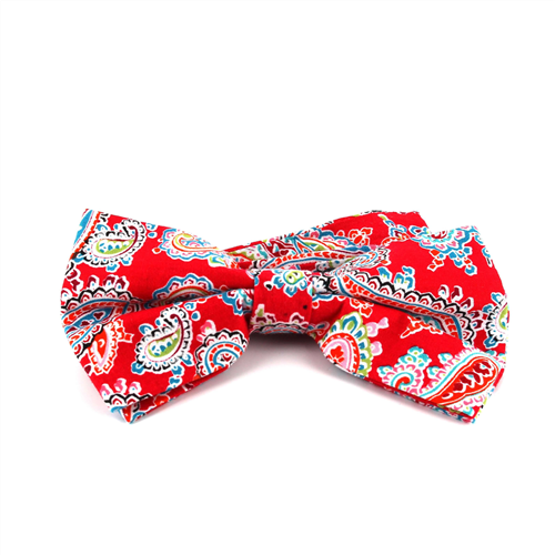 Rote Paisley Fliege