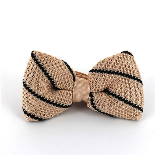 Fliege in Beige mit schwarzen Streifen