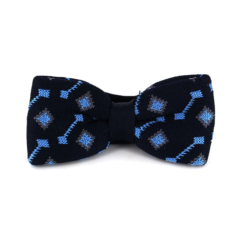 Fliege mit geometrischen Formen in Blau