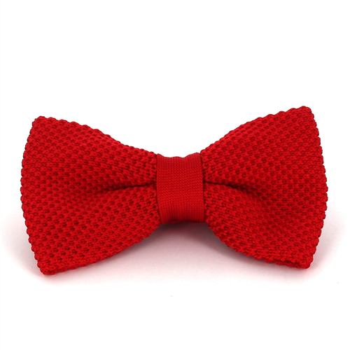 Rote einfarbige Strickfliege