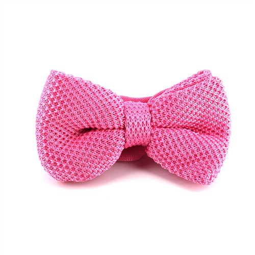 Rosa Einfarbige Strickfliege