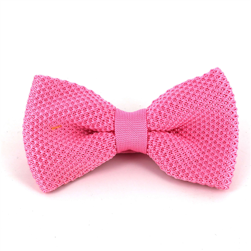 Rosa Einfarbige Strickfliege