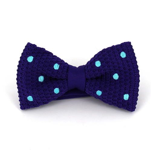 Fliege lila Punkt Türkis Polka Dot