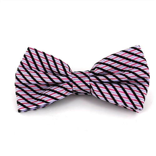 Glanzende gestreifte Fliege in Fuchsia und Lila