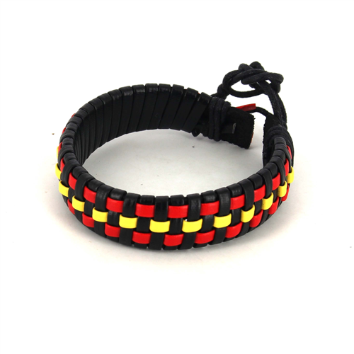 Armband Spanische Flagge aus Leder