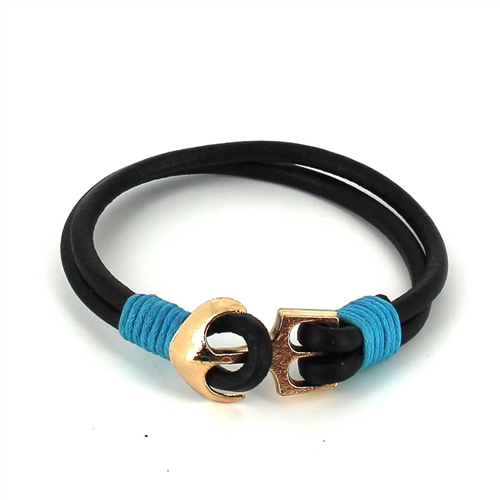 Armband aus Leder mit Anker