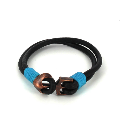 Armband aus Leder mit Anker