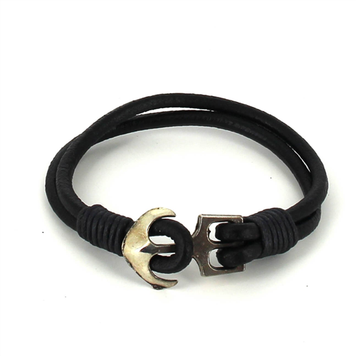Armband aus Leder mit Anker