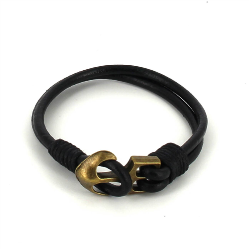 Armband aus Leder mit Anker