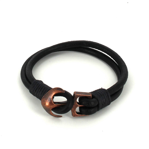 Armband aus Leder mit Anker
