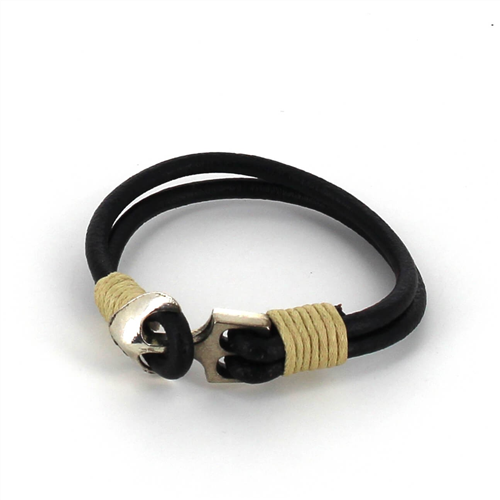 Armband aus Leder mit Anker