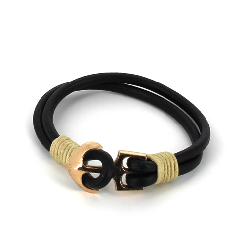 Armband aus Leder mit Anker