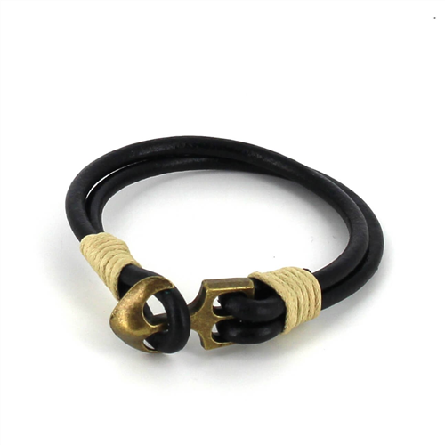 Armband aus Leder mit Anker