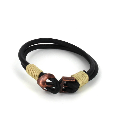 Armband aus Leder mit Anker