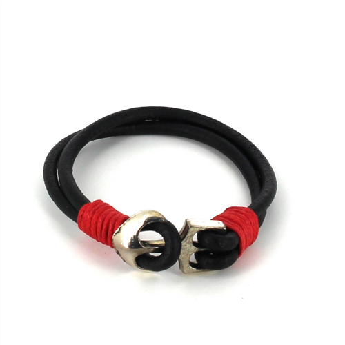 Armband aus Leder mit Anker